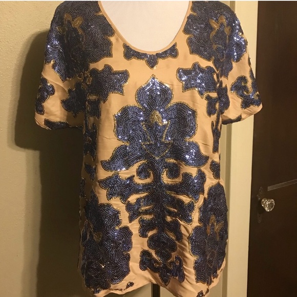 Tracy Reese glamorous sequin top - Picture 2 of 6